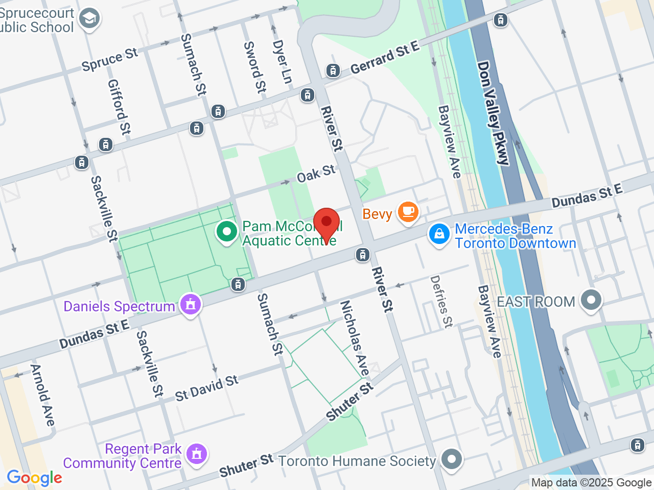 Street map for Pop's Cannabis Co., 680 Dundas St E, Toronto ON