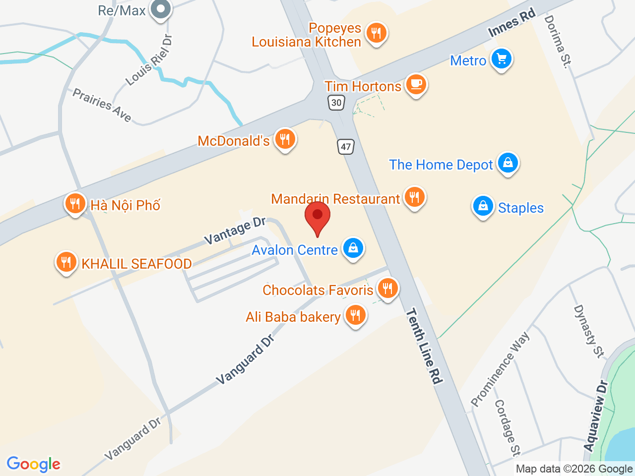 Street map for Spiritleaf, 2026 Tenth Line Rd Unit B2, Orleans ON