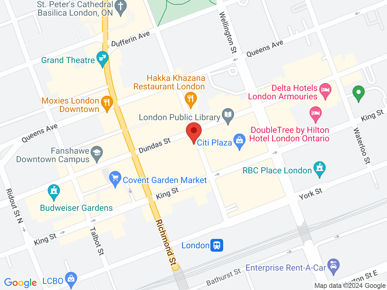Street map for Stash & Co., 397 Clarence St, London ON