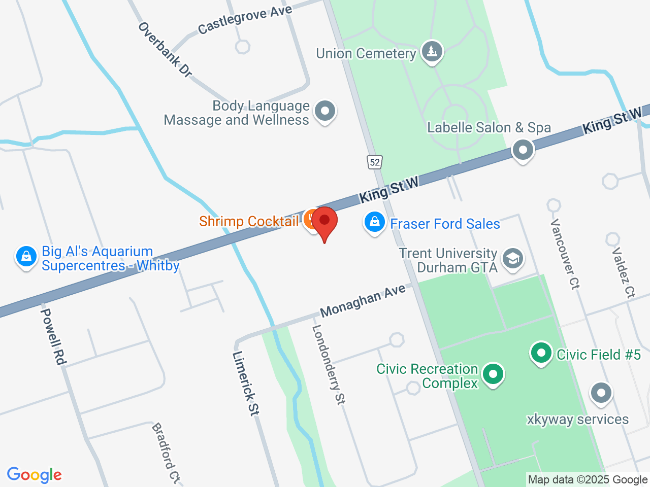 Street map for Stash & Co., 843 King St W Unit #3, Oshawa ON