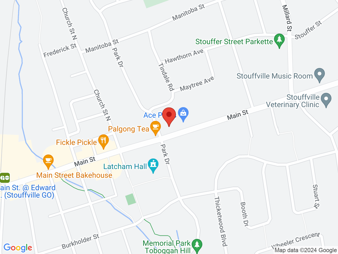 Street map for Princess Buds, 6380 Main St Unit 9, Stouffville ON