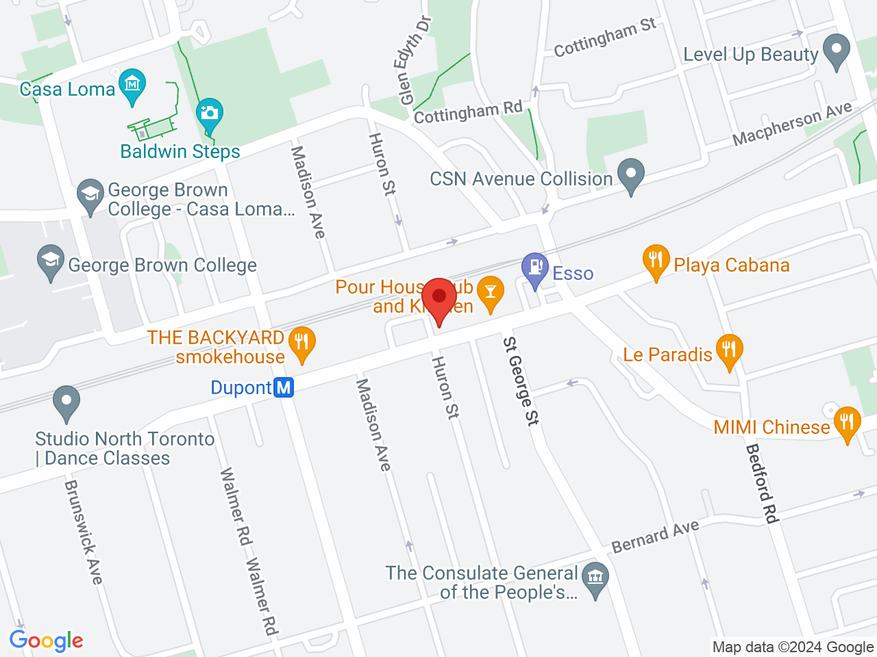 Street map for Superette Cannabis, 206 Dupont St, Toronto ON
