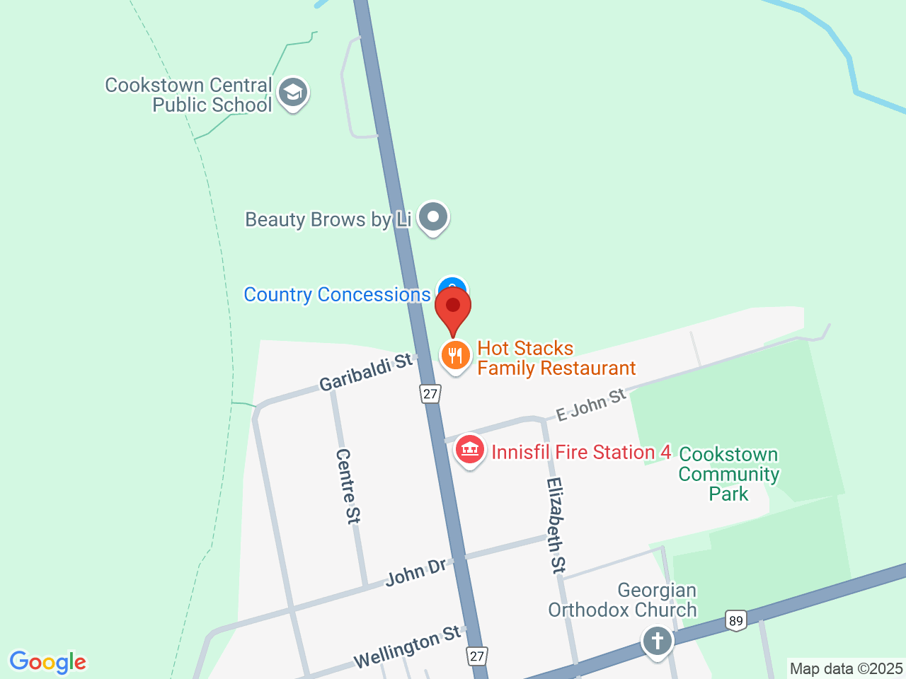 Street map for The Canadian Cannabis Store, 31 King St N, Cookstown ON