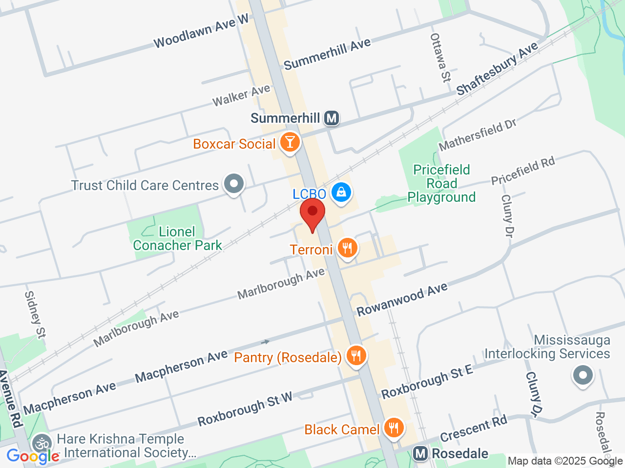 Street map for Hunny Pot Cannabis, 1166 Yonge St, Toronto ON