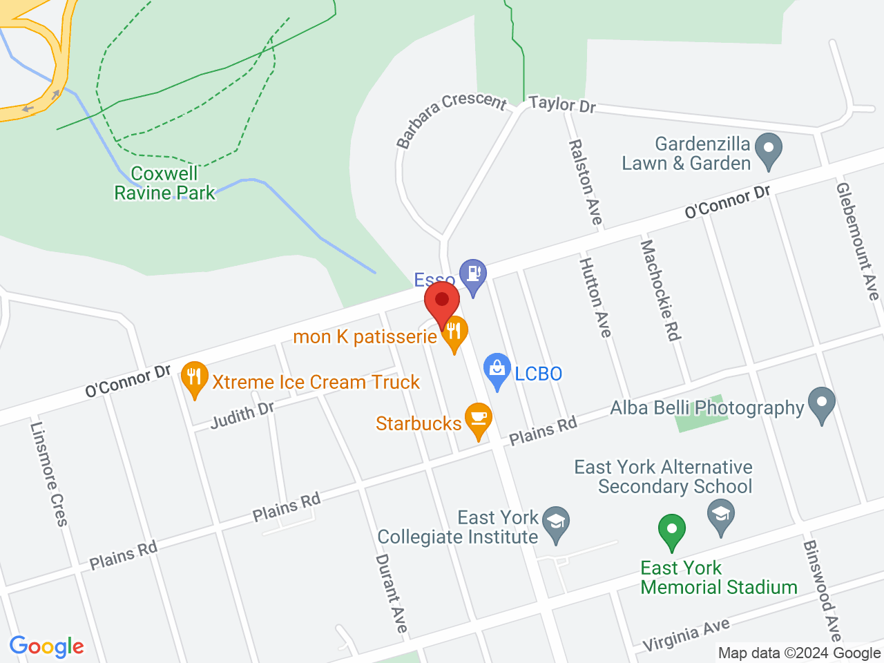 Street map for The Neighbourhood Joint, 1064 Coxwell Ave, Toronto ON