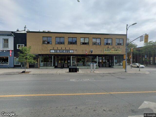Street view for The Peace Pipe Newmarket, 1 King St E, Cobourg ON