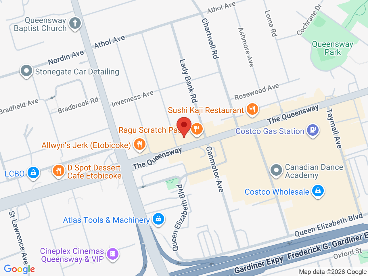 Street map for Reserved Cannabis Queensway, 944 The Queensway, Etobicoke ON