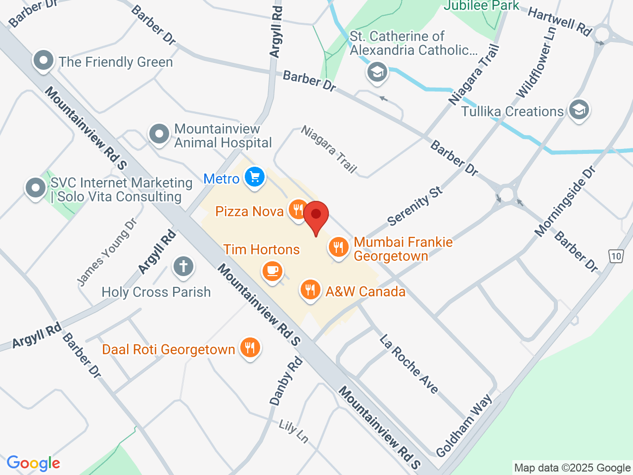 Street map for Tokyo Smoke, 369 Mountainview Rd S, Georgetown ON