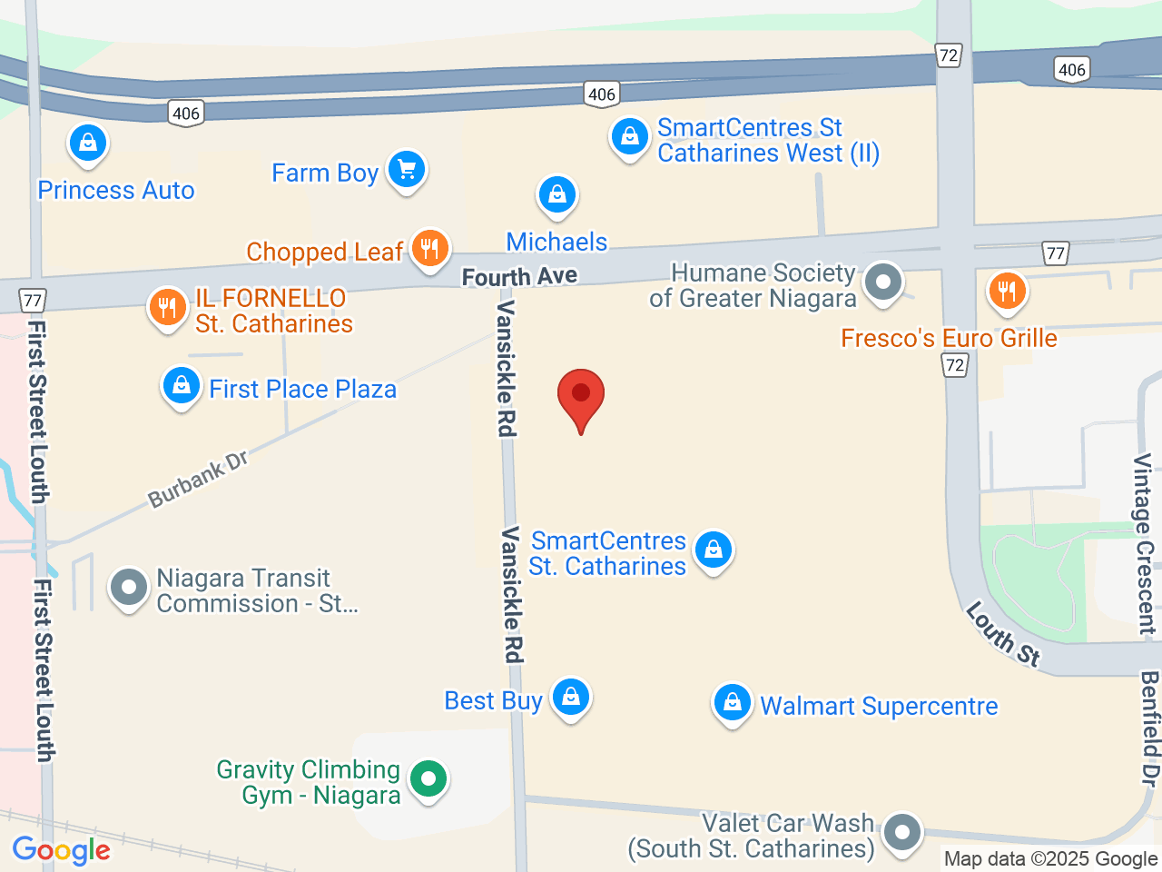 Street map for Top Finest Cannabis, 436 Vansickle Rd, St Catharines ON