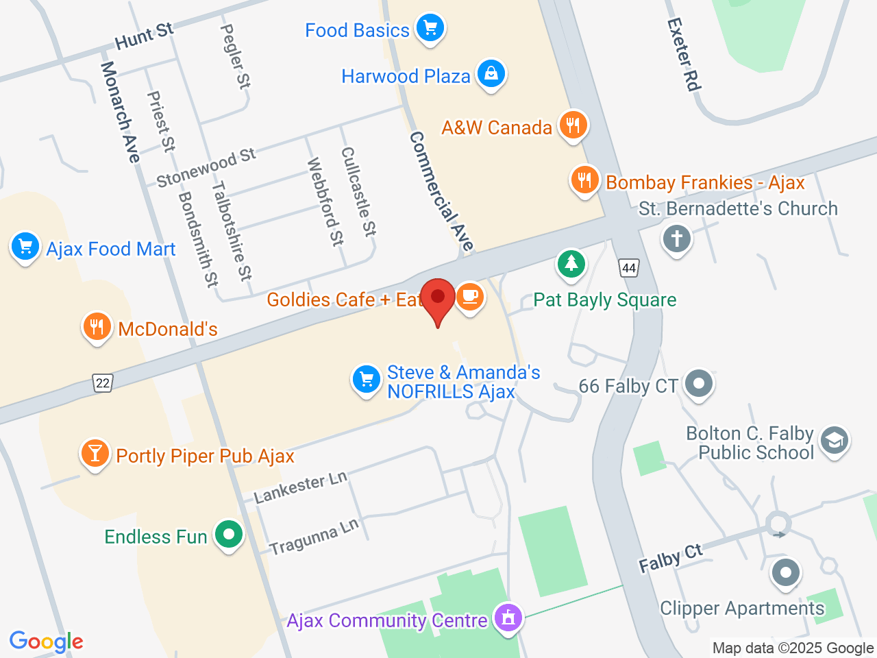 Street map for 4K Cannabis, 75 Bayly St W Unit 12-14, Ajax ON