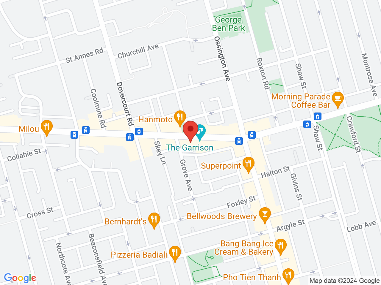 Street map for The Nug Co, 1213 Dundas St W, Toronto ON