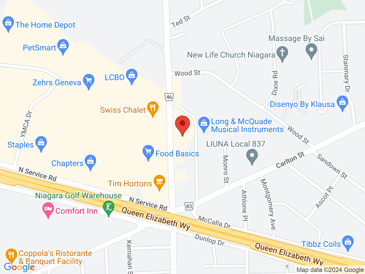 Street map for UpHi Cannabis Emporium, 286 Geneva St, St Catharines ON