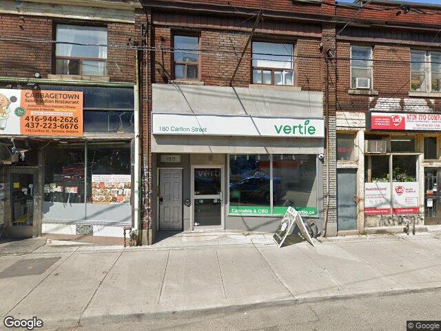 Street view for Vertie Cannabis, 180 Carlton St, Toronto ON