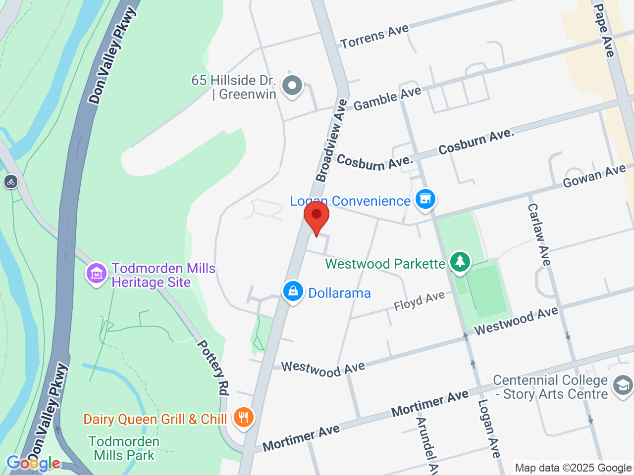 Street map for Weedjar, 1127B Broadview Ave, Toronto ON