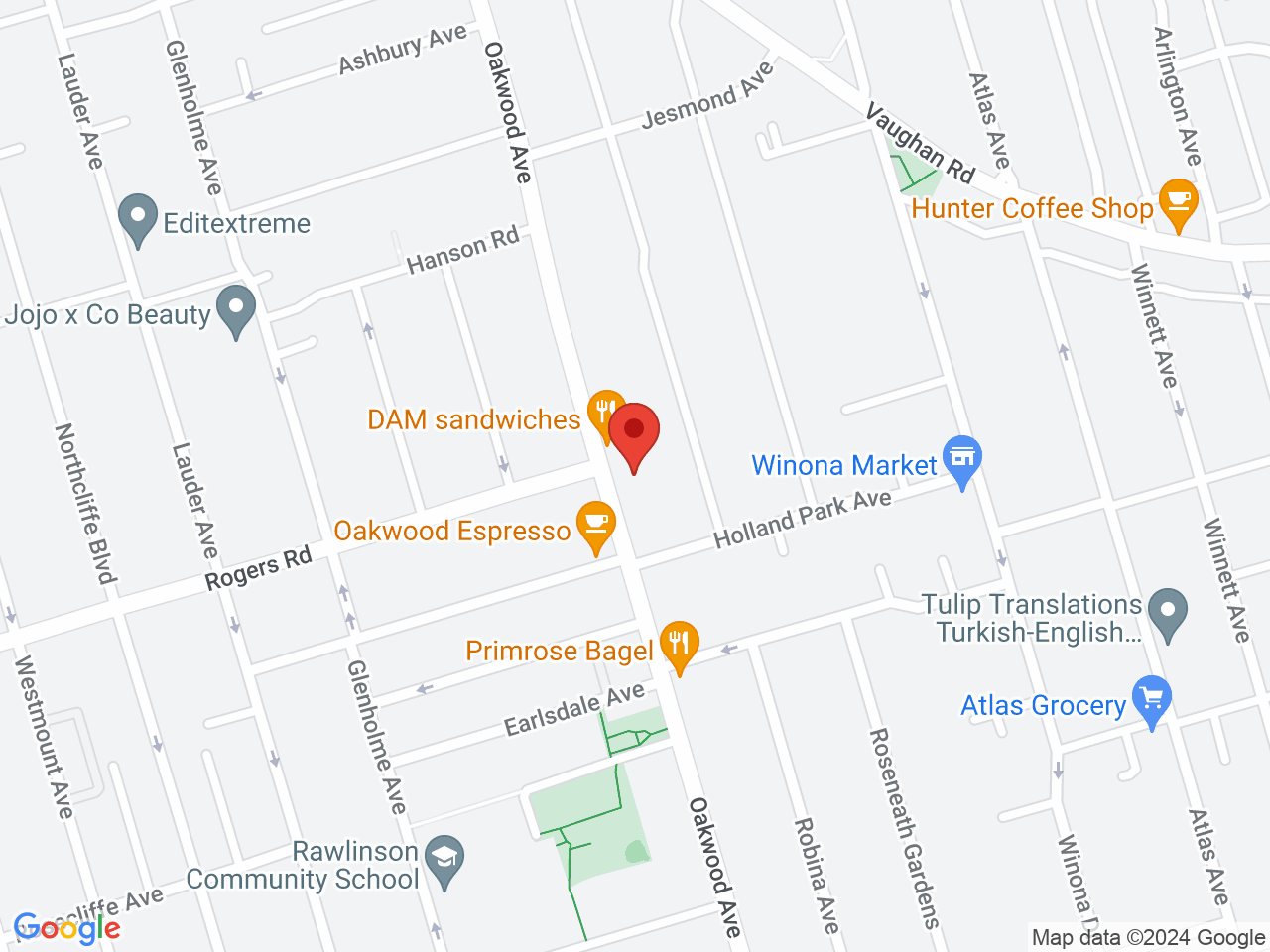 Street map for Weedjar, 355 Oakwood Ave, Toronto ON