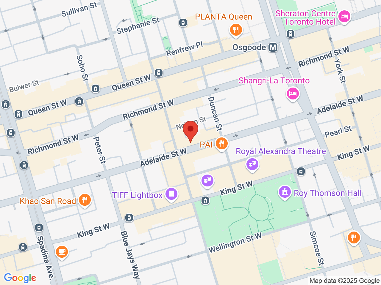 Street map for Wonderland Cannabis, 266 Adelaide St W Unit 2, Toronto ON