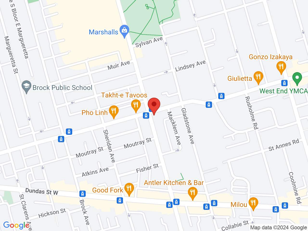 Street map for Yerba Buena Cannabis, 1111 College St, Toronto ON