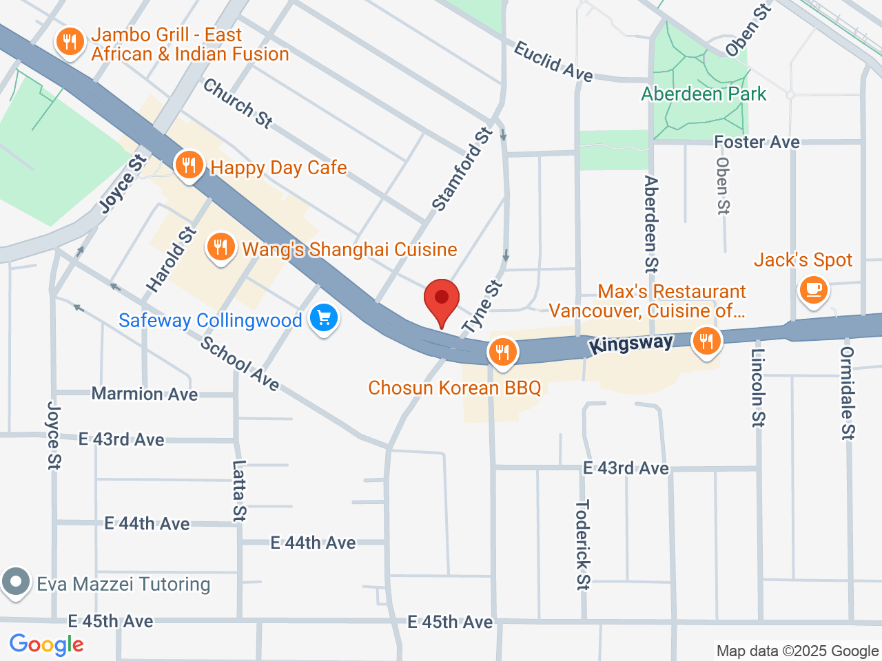 Street map for 4Twenty Cannabis, 3441 Kingsway, Vancouver BC