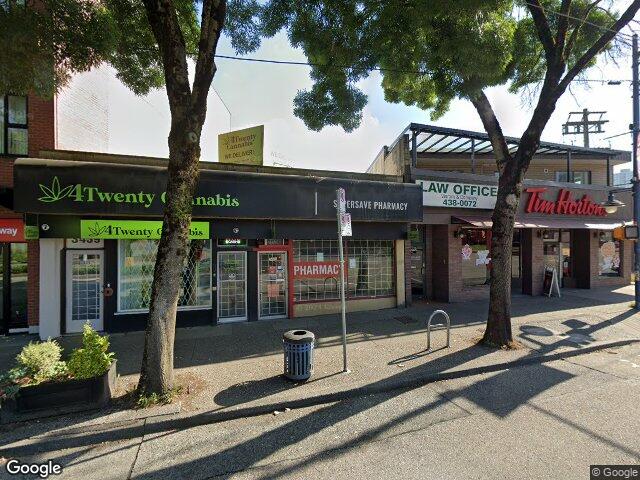 Street view for 4Twenty Cannabis, 3441 Kingsway, Vancouver BC