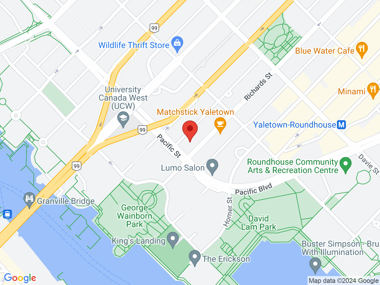Street map for Canna Cabana, 1391 Richards St, Vancouver BC
