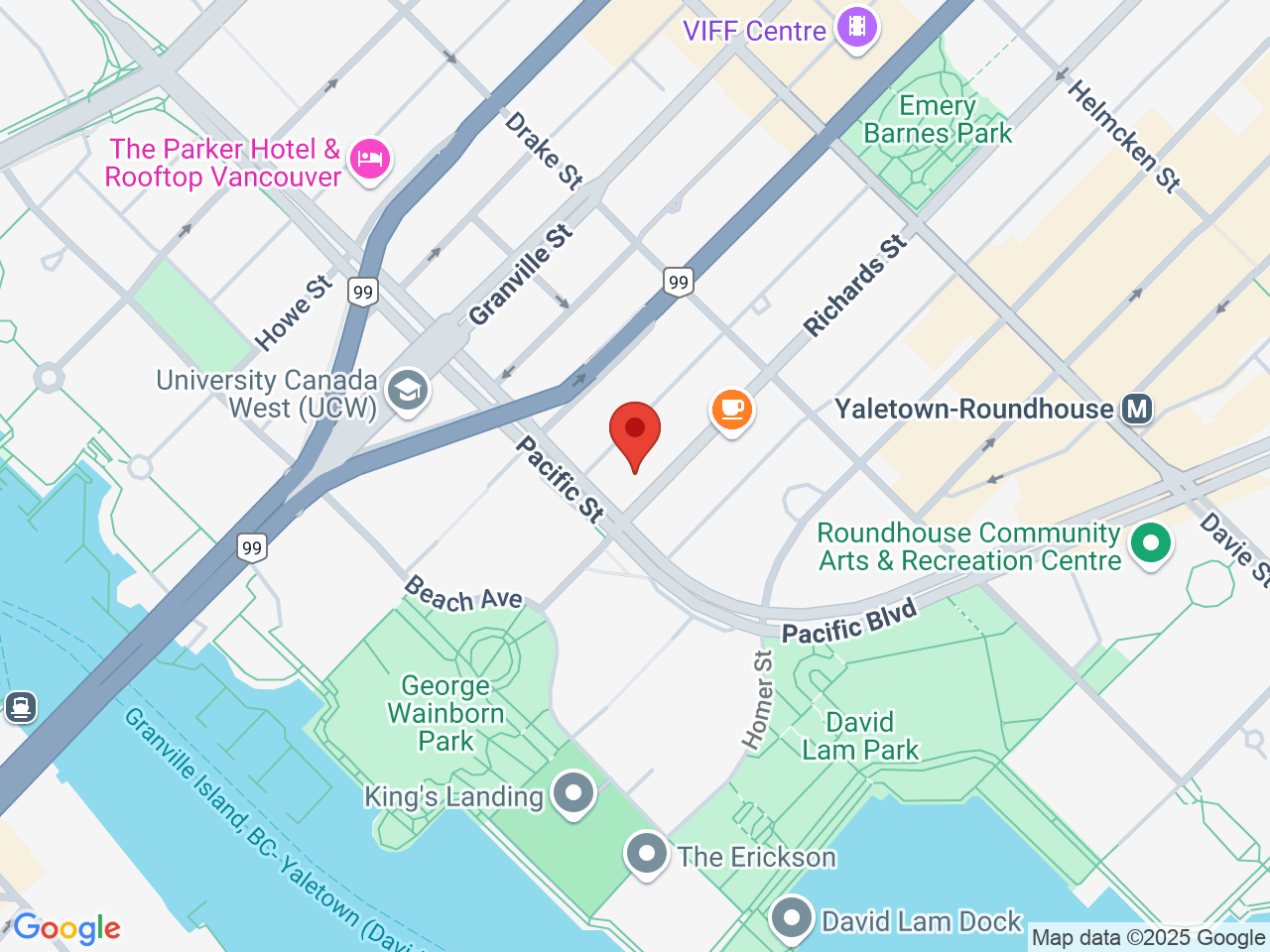 Street map for Canna Cabana, 1391 Richards St, Vancouver BC