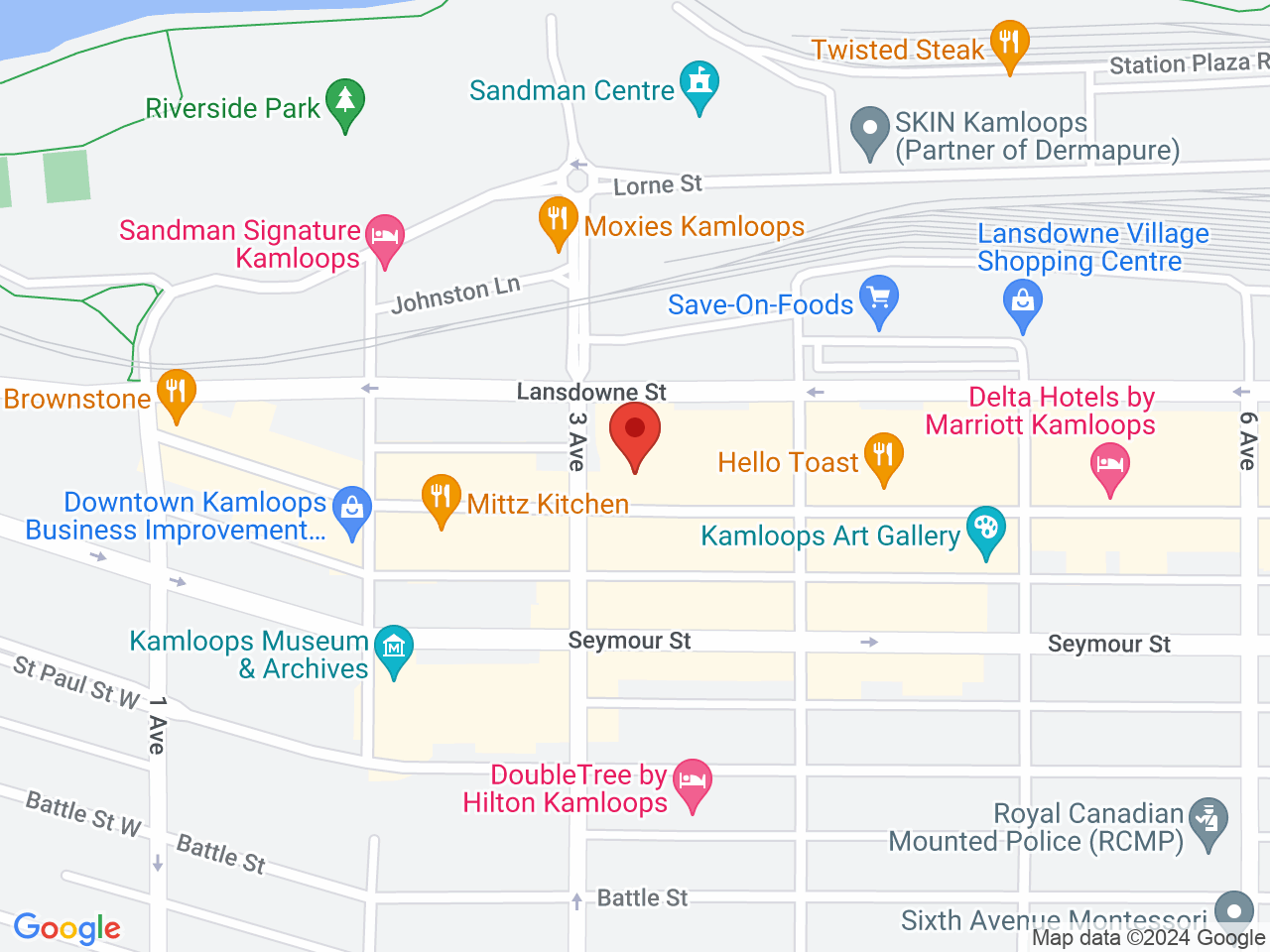 Street map for Flora Cannabis, 320 Victoria St, Kamloops BC