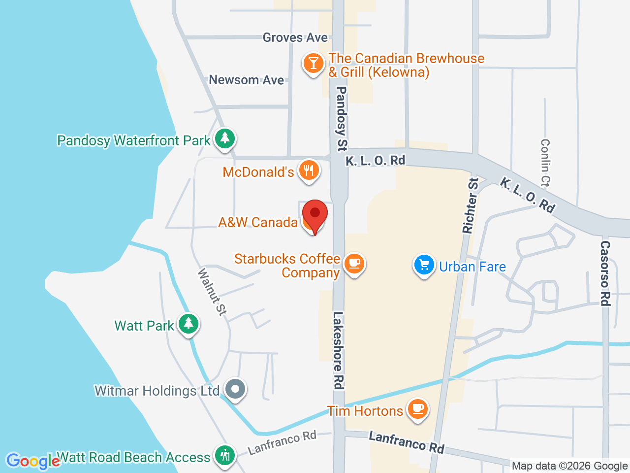 Street map for Flora Cannabis, 3140 Lakeshore Rd #110, Kelowna BC