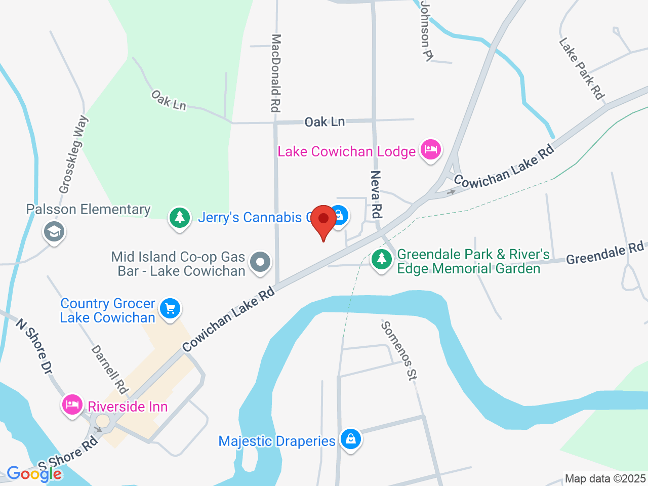 Street map for Jerry's Cannabis Co., 170 Lake Cowichan Rd, Lake Cowichan BC