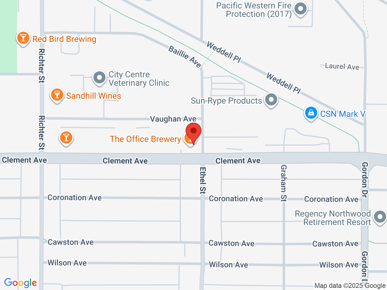 Street map for Kelo Cannabis, 305-890 Clement Ave, Kelowna BC