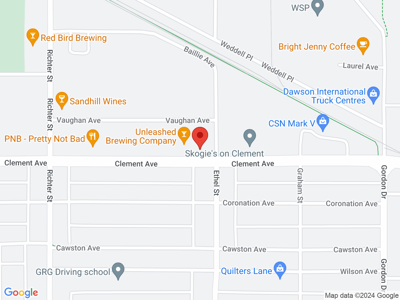 Street map for Kelo Cannabis, 305-890 Clement Ave, Kelowna BC