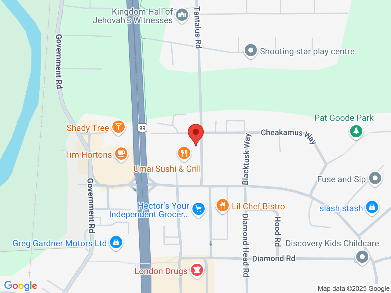 Street map for The Local Leaf Cannabis, 40437 Tantalus Rd #11, Squamish BC