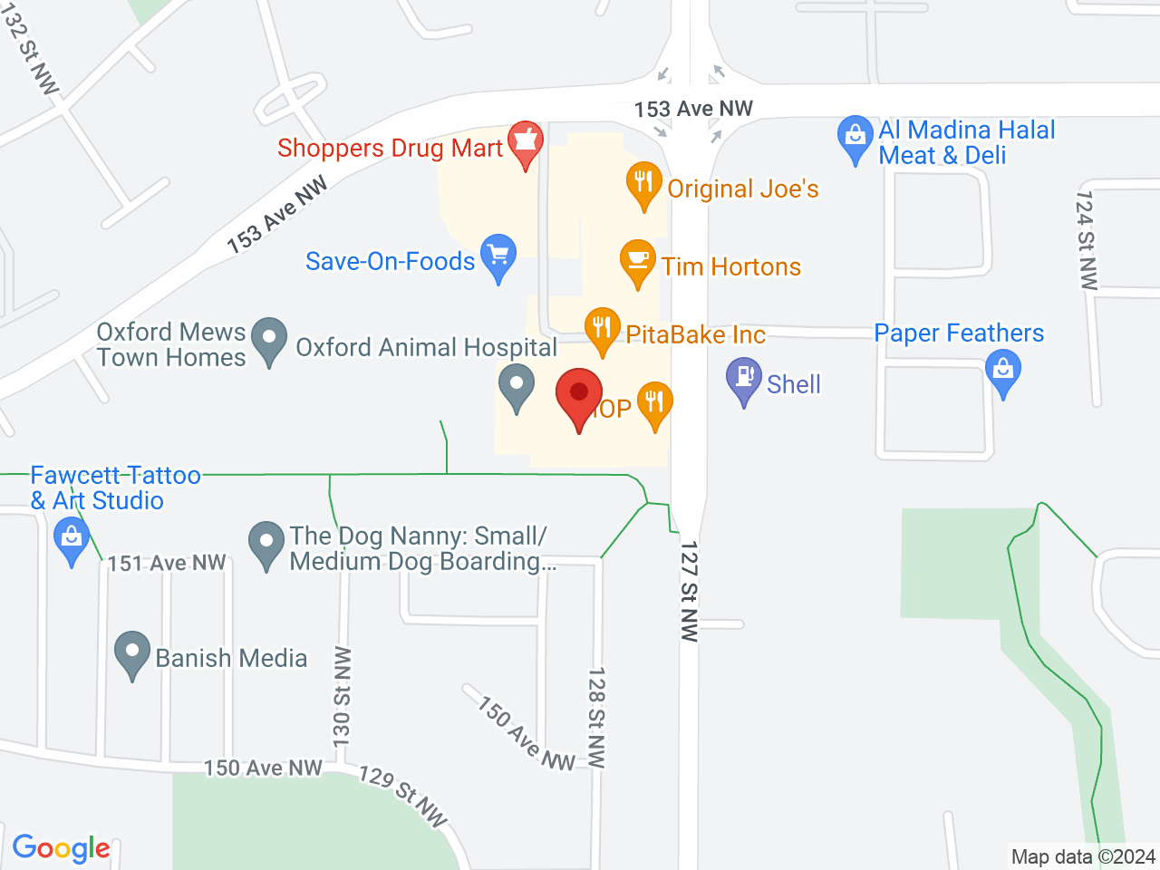 Street map for Cannabis Discounter, 15150 127 Street NW, Edmonton AB