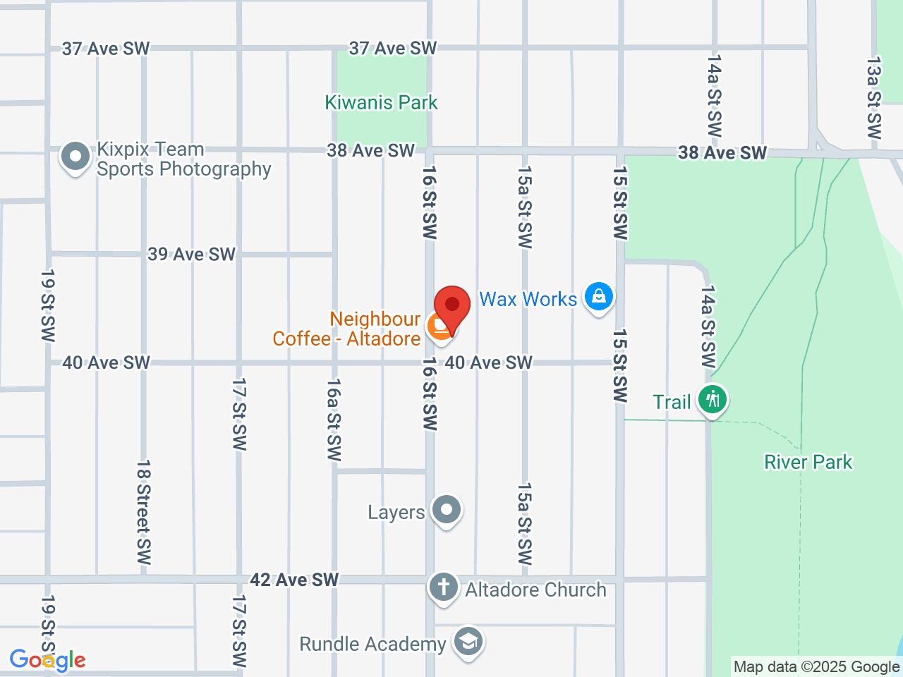 Street map for Chinook Cannabis Inc., 4026 16 St SW, Calgary AB