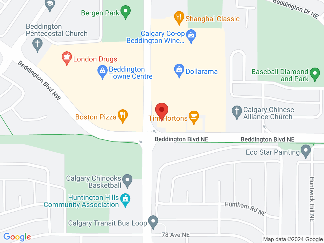Street map for Co-op Cannabis, 8220 Centre St NE, Calgary AB