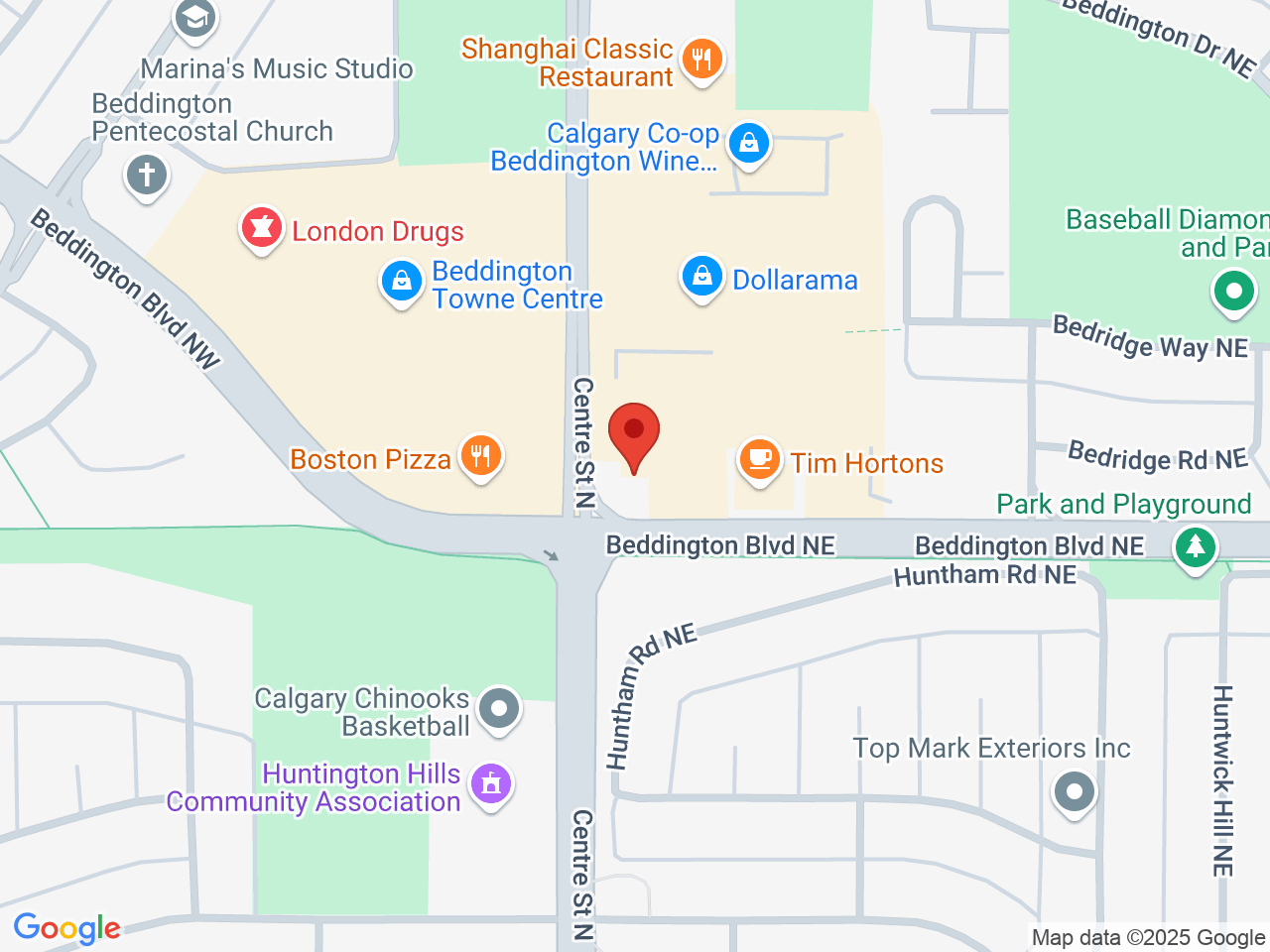 Street map for Co-op Cannabis, 8220 Centre St NE, Calgary AB