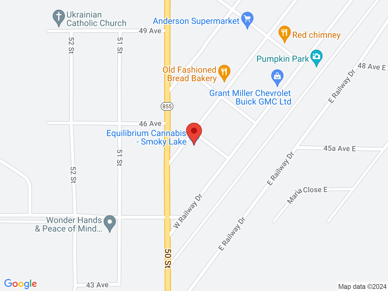 Street map for Equilibrium Cannabis, 35B White Earth St, Smoky Lake AB