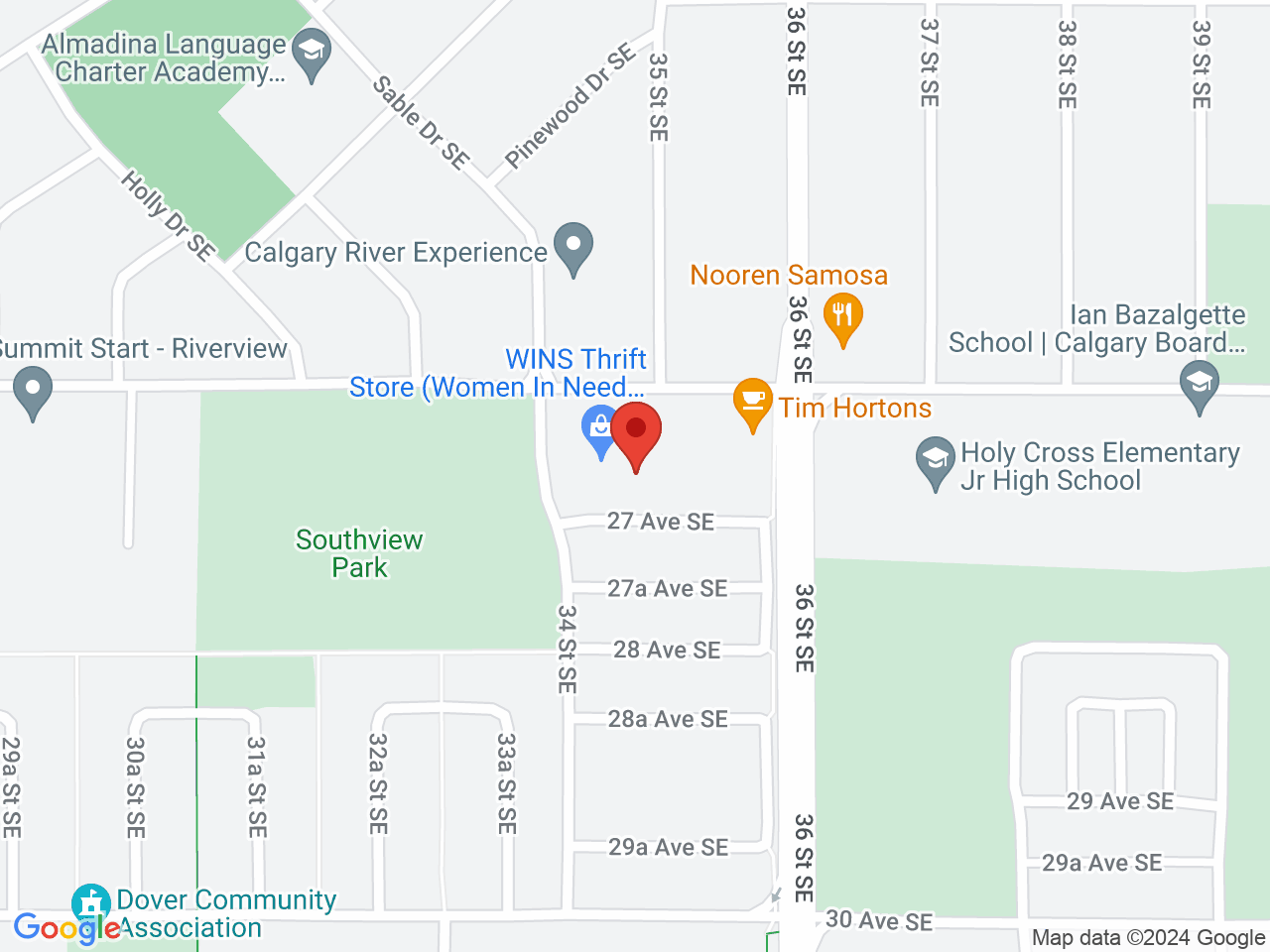 Street map for Dank Cannabis Dispensary Dover, 2-3525 26 Ave SE, Calgary AB