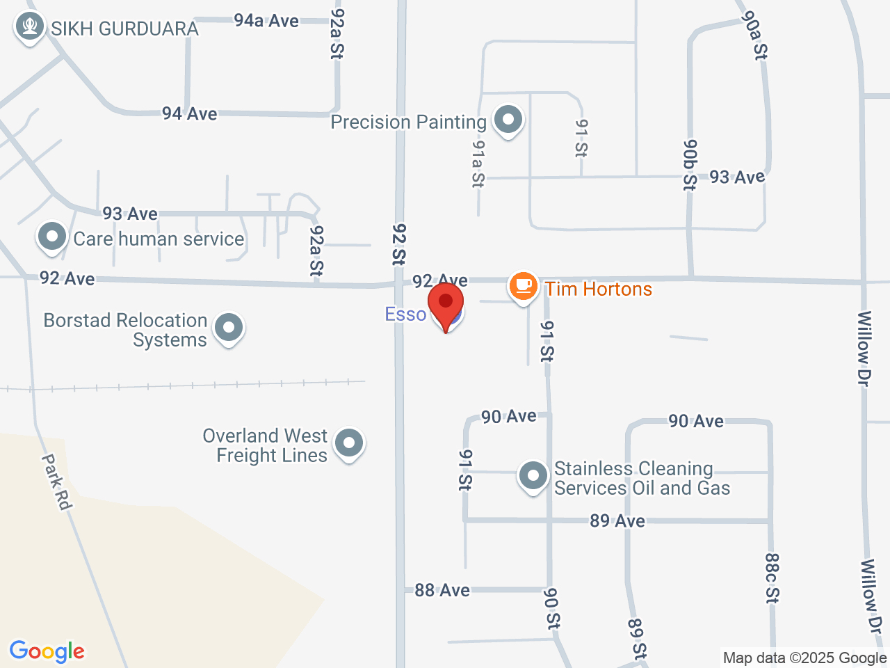 Street map for Fire & Flower Cannabis Co. Cobblestone, 101-9109 92 Ave, Grande Prairie AB