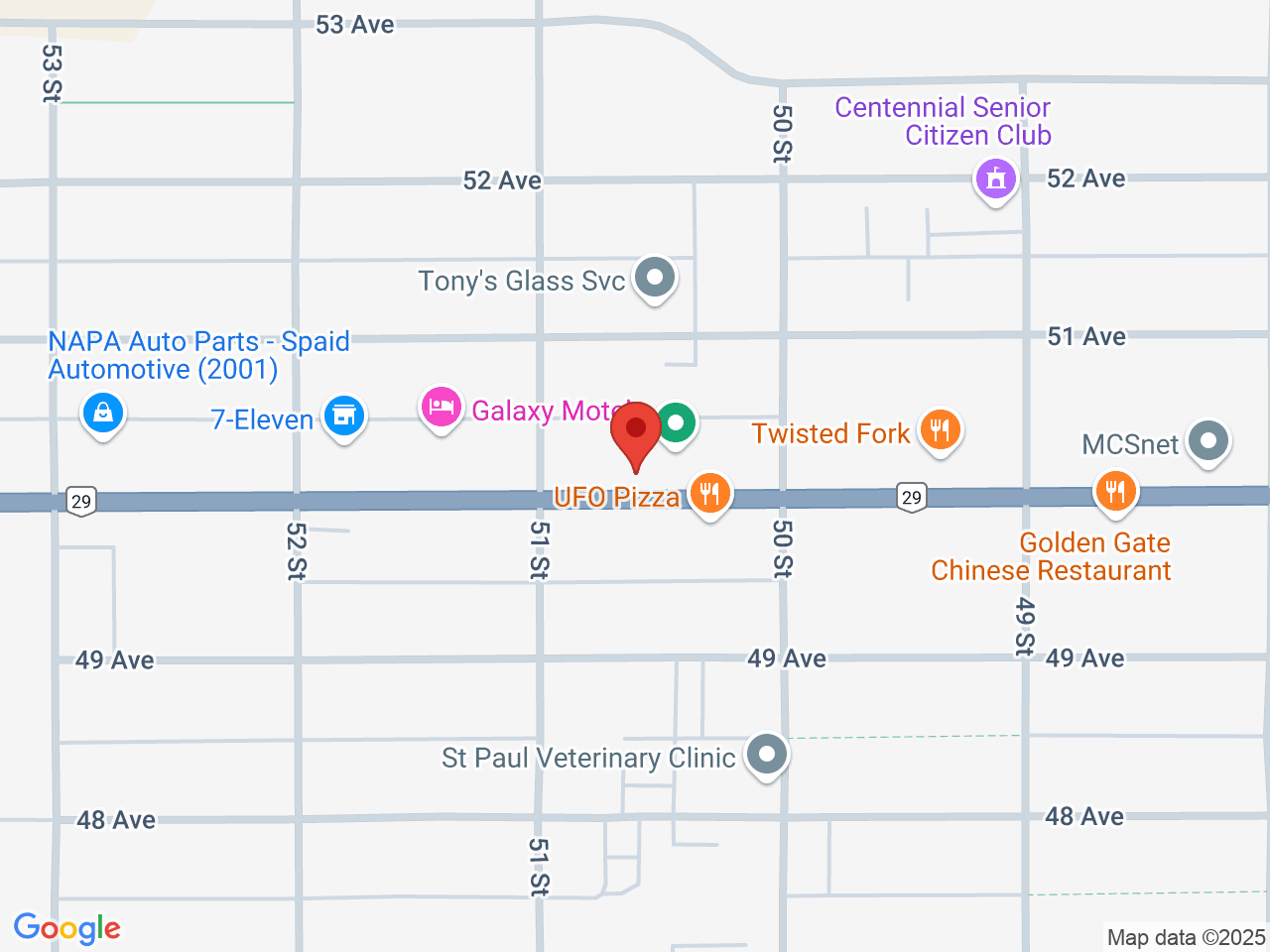 Street map for Green Solution Cannabis, 5026 50 Ave, St Paul AB