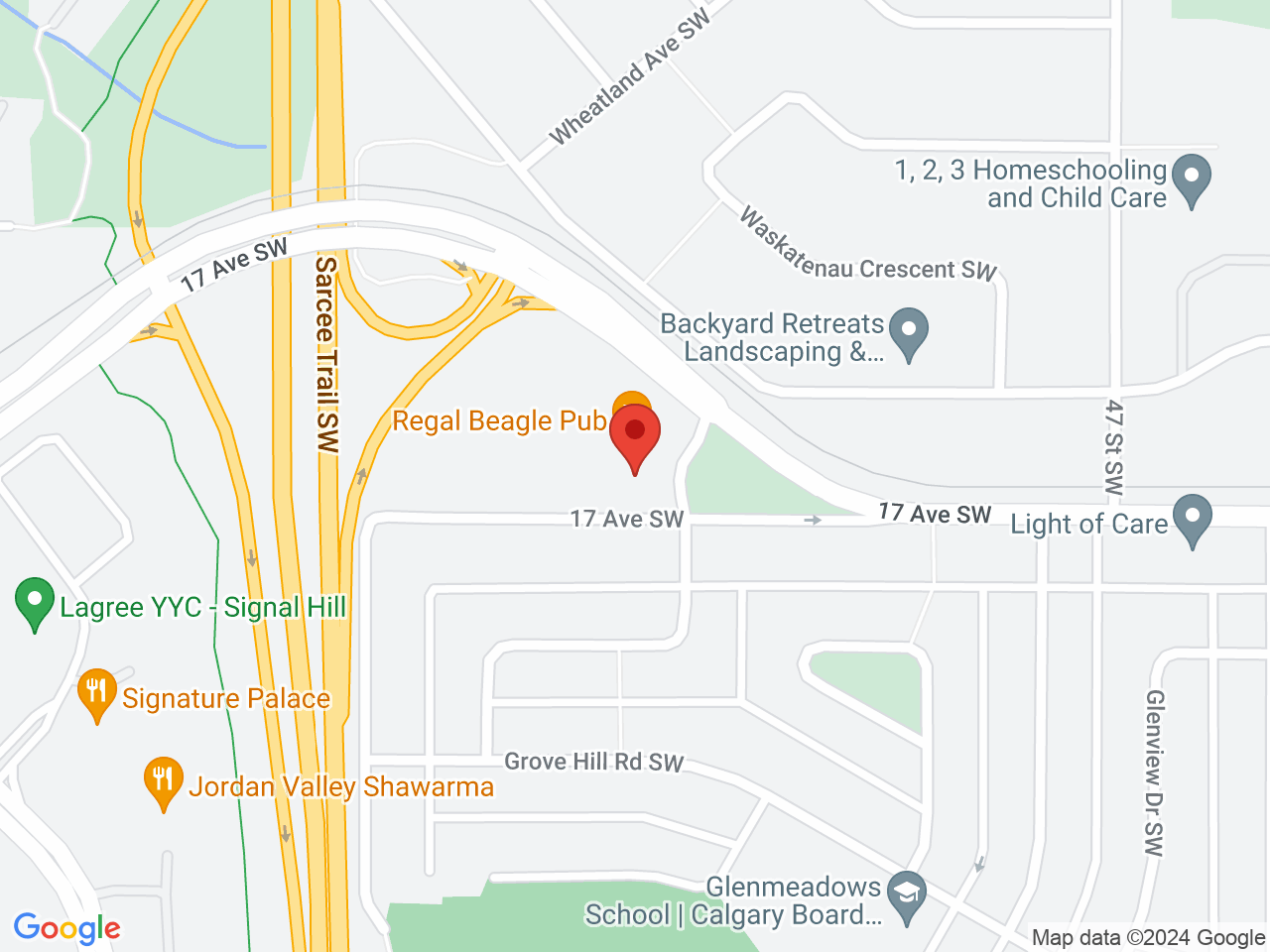 Street map for High Bar Cannabis, 10-5308 17 Avenue SW, Calgary AB