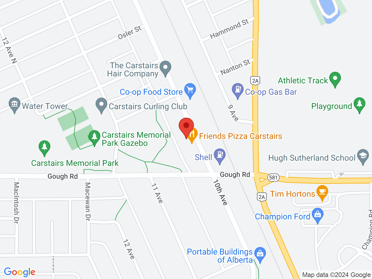 Street map for Luminous Leaf, B-507 10 Avenue, Carstairs AB
