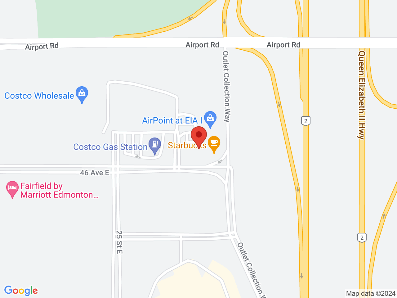 Street map for Spiritleaf Airpoint, 2320 46 Avenue East, Edmonton AB