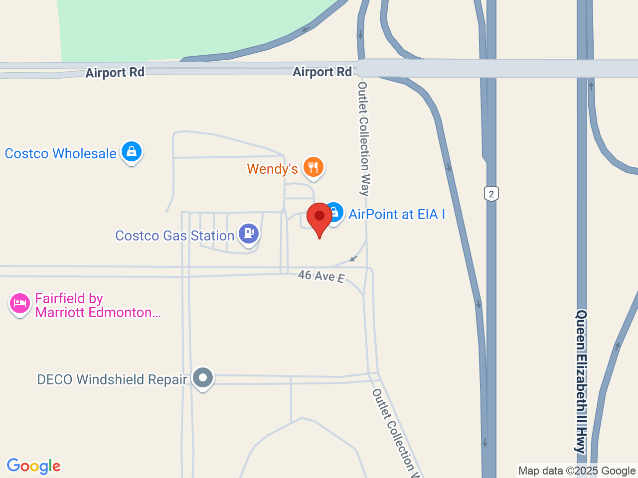 Street map for Spiritleaf Airpoint, 2320 46 Avenue East, Edmonton AB