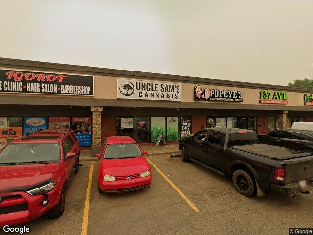 Street view for Uncle Sam's Cannabis, 13712 Castle Downs Rd NW, Edmonton AB