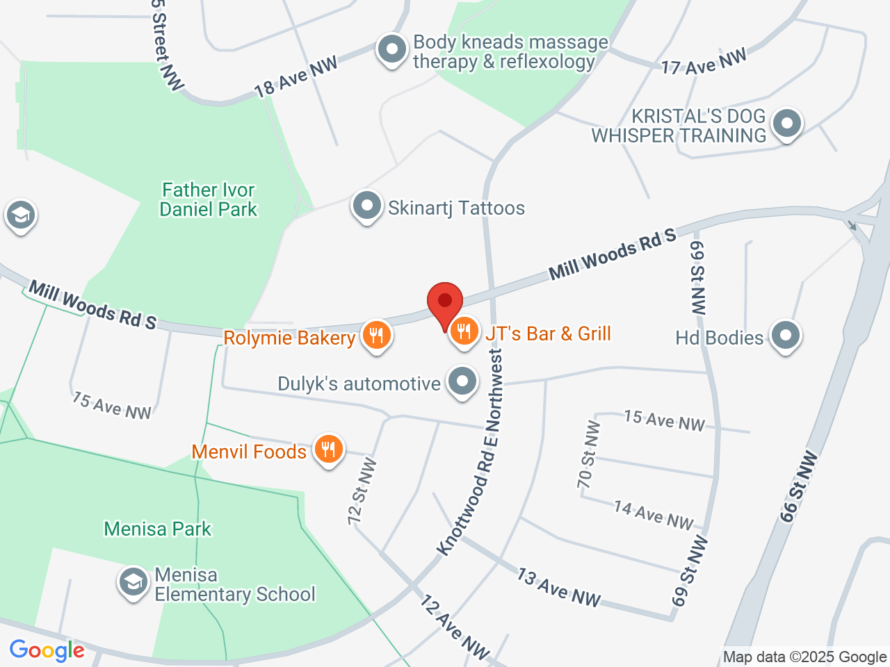 Street map for Wake n' Bake Cannabis, 1091 Knottwood Rd E, Edmonton AB