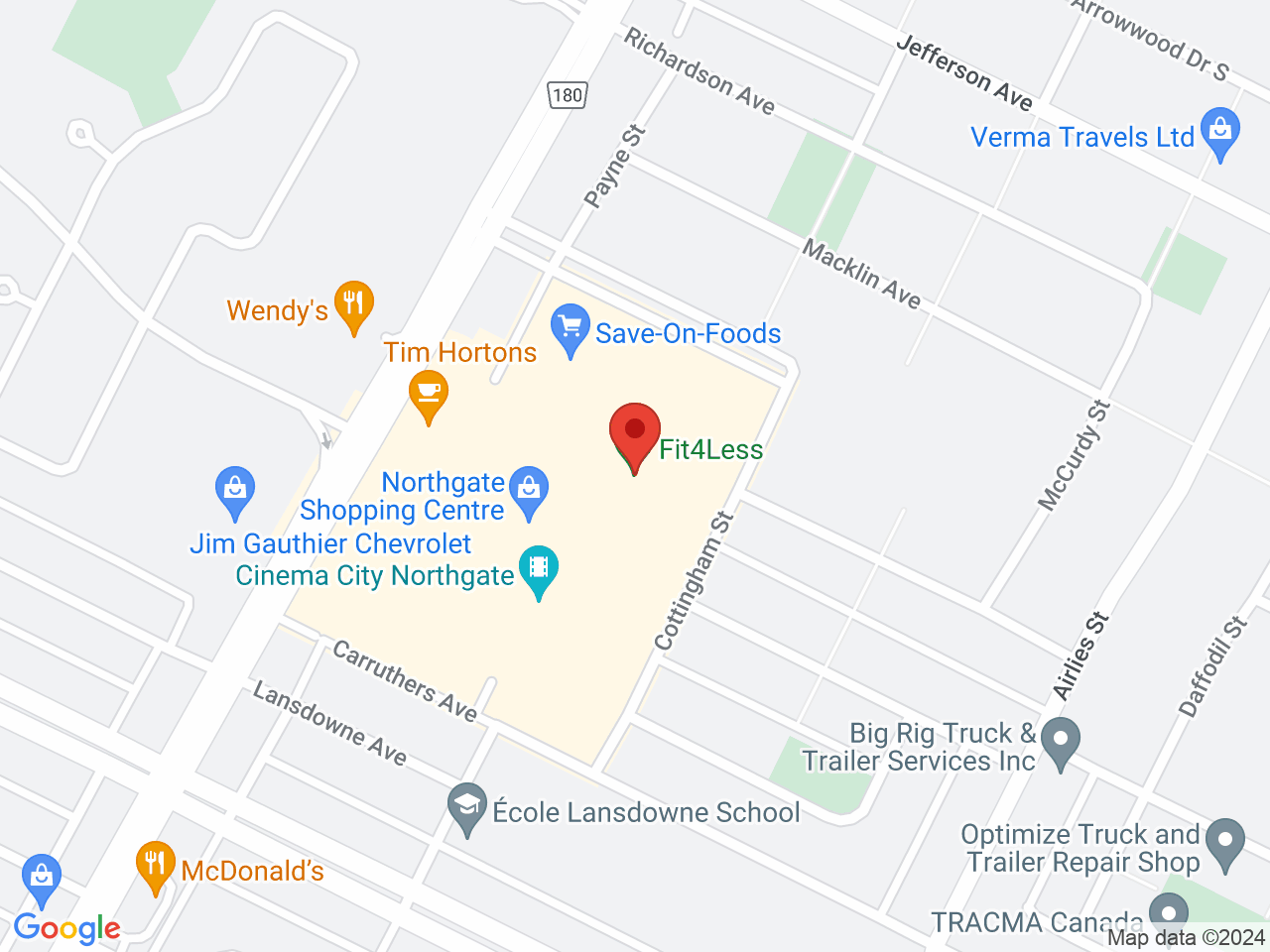 Street map for Delta 9 Cannabis Store, 1399 McPhillips St #15, Winnipeg MB
