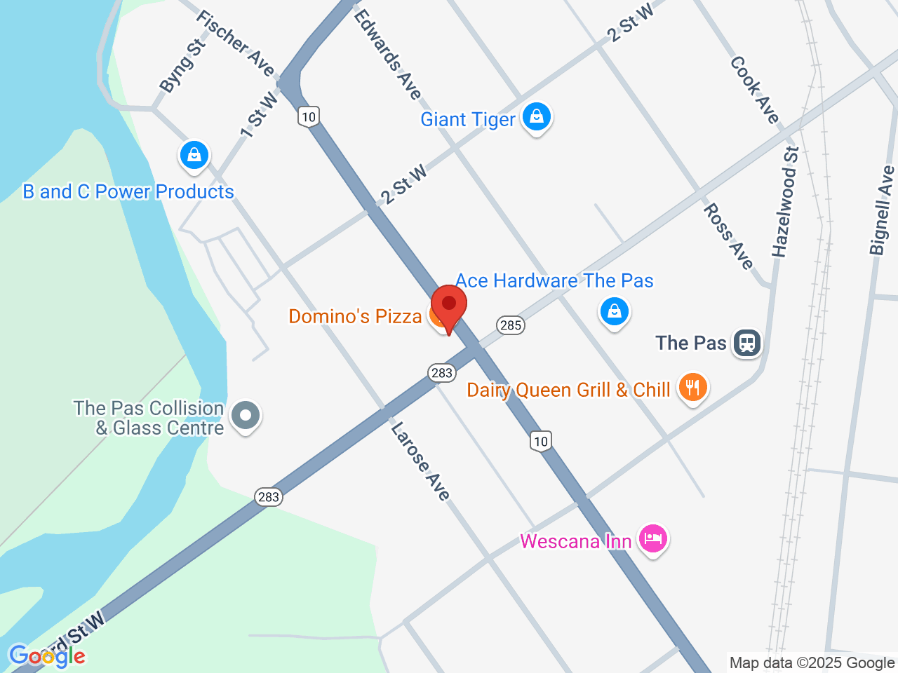 Street map for Prairie Roots Fine Cannabis, 258 Fischer Ave, The Pas MB