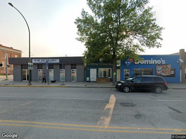 Street view for Prairie Roots Fine Cannabis, 258 Fischer Ave, The Pas MB