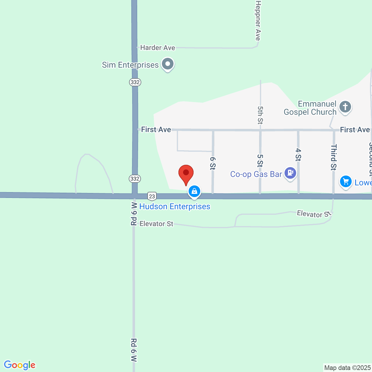 Street map for Rural Buds Cannabis Shop, 654 Main St S, Morris MB