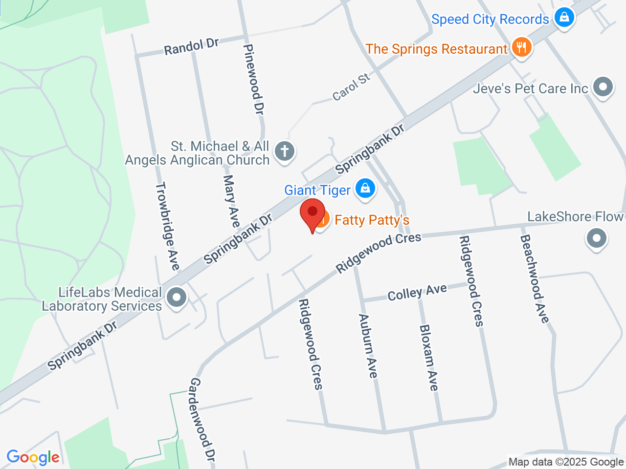 Street map for Cannabis Link, 390 Springbank Dr Unit 10B, London ON